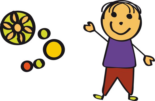 Illustration Kind winkt